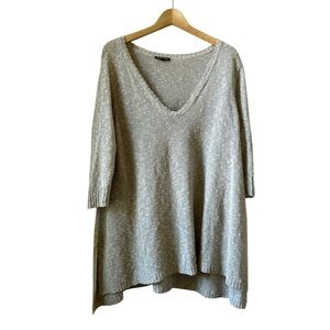 Eileen Fisher V Neck Boxy knit Top size XL